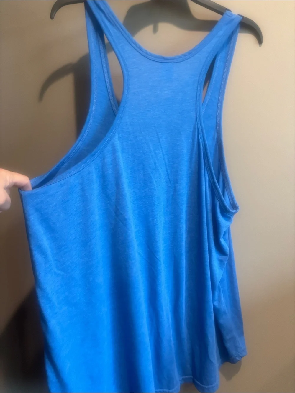 Blue Tennis Racket Razorback Graphic Tank Top - Picture 5 of 5